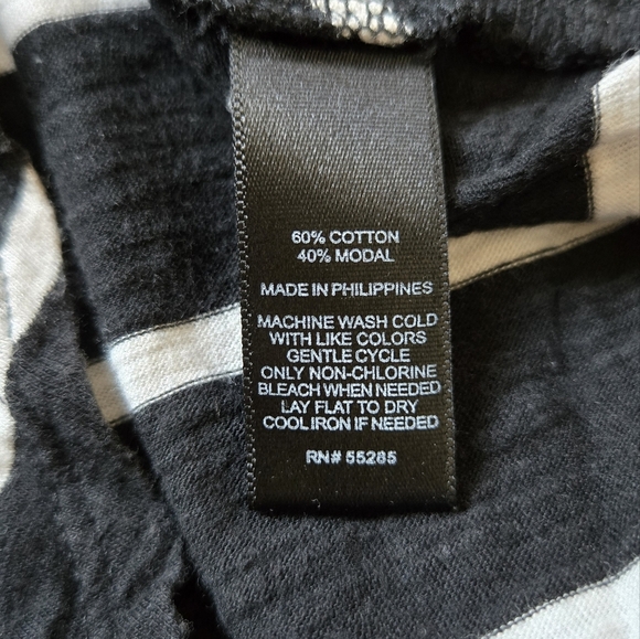 Express Sleeveless Black and White Striped High Low Midi Dress Size Large - Picture 6 of 9